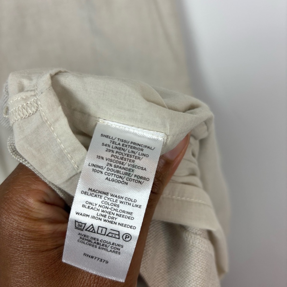 Ann Taylor Linen Blend Collared Sheath Dress Size 18 - Picture 8 of 9